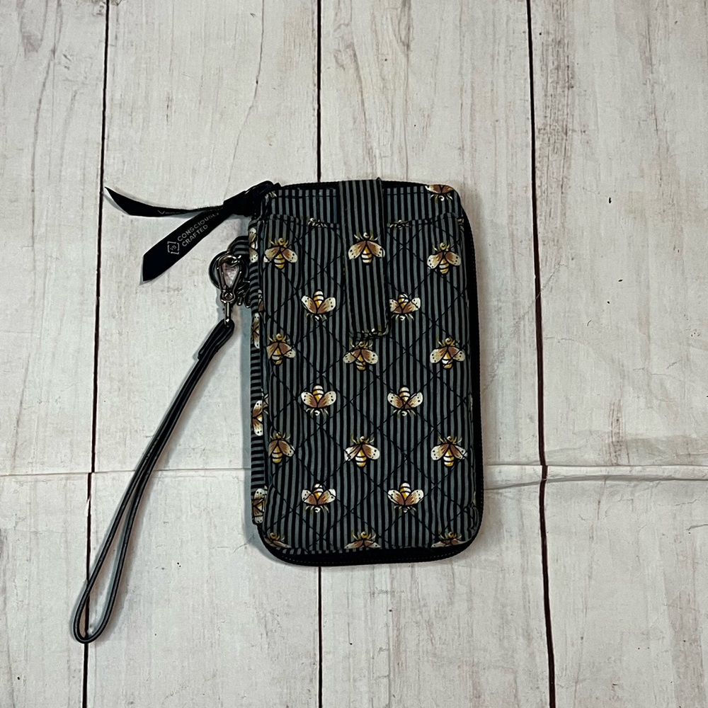 Vera Bradley Bee Patterned Wristlet